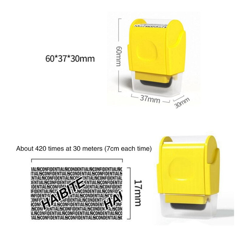 1PCS Stamp Seal Roller Theft Protection Code Guard Your ID Confidentiality Package Private Information Confidential Seal
